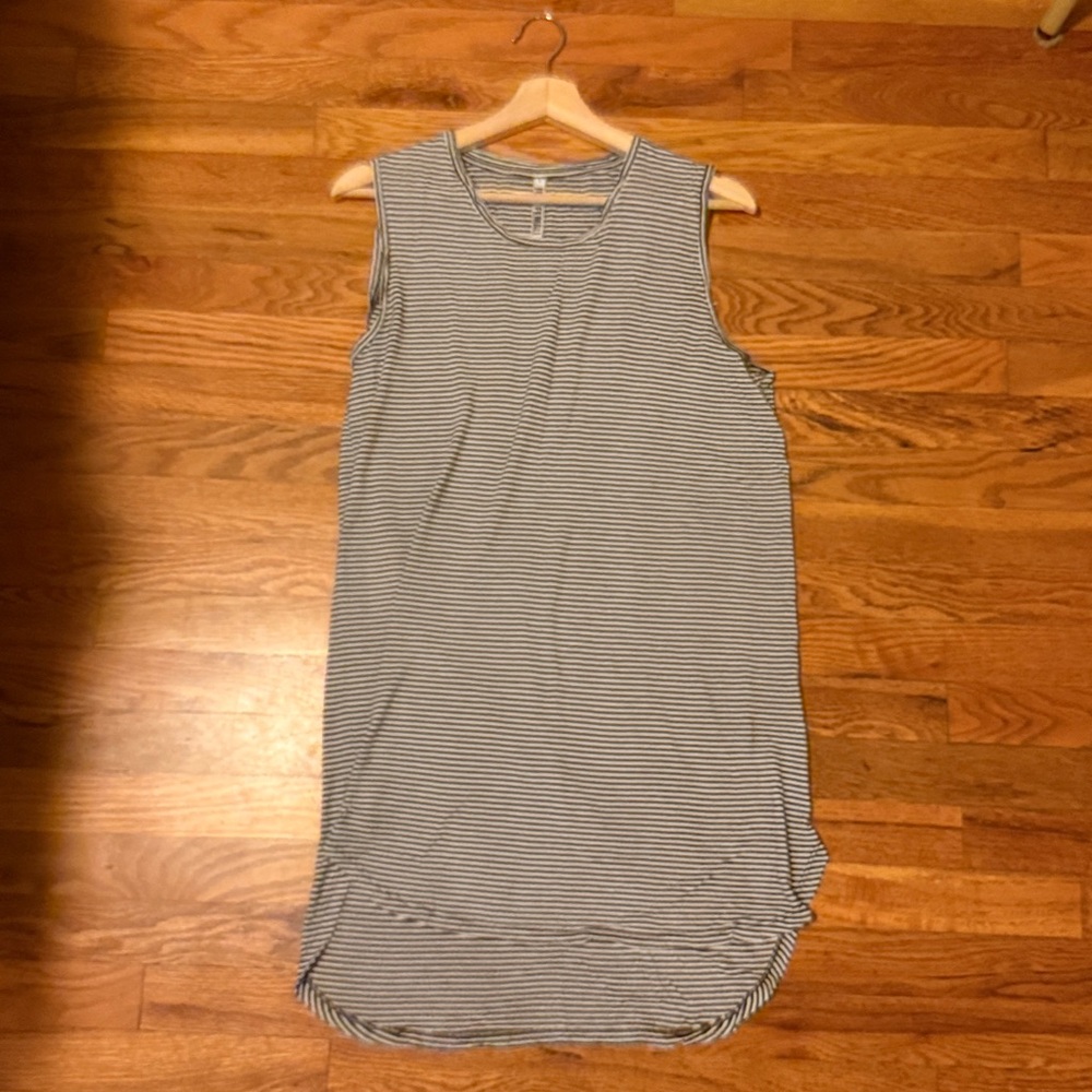 Just Female Black and White Striped Tank Dress Sz S